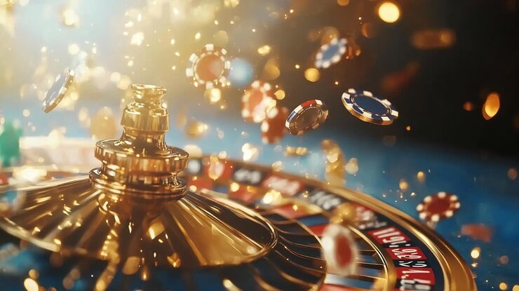 Baccarat live dealer table with multiple player feeds on screen